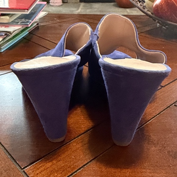 Nine West Women's Royal Blue Suede Mules - Picture 4 of 5